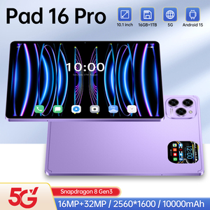 Tablette Android 15 Pad 16 <span class=keywords><strong>Pro</strong></span> Préférée des Technophiles, Tablette <span class=keywords><strong>PC</strong></span> 10 Cœurs pour l'Éducation, Batterie 10 000 mAh, Tablette Populaire pour Enfants - Product Image 2