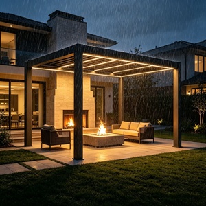 Gazebo de Aluminio con Revestimiento en Polvo, Resistente al Viento y a la Lluvia, con Control Remoto Inteligente por Aplicación - Product Image 4