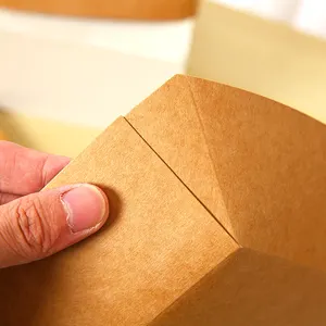Sushi Bento de papel feito sob encomenda descartável para embalagem de fast food para ir para o restaurante