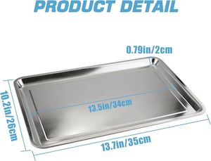 Plateau en acier inoxydable 304 de qualité alimentaire, multi-usages, pour la cuisson, le barbecue, la rôtissure, le service des aliments, le congélation et le stockage - Product Image 5