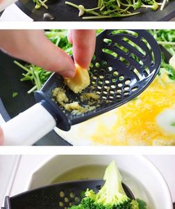 Hot Sale New Multifunctional Kitchen Cooking Spoon Heat-resistant Hanging Hole Innovative Potato Garlic Press <b>Colander</b> - Product Image 4
