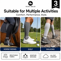Chaussettes d'équitation hautes pour jeunes et adultes, personnalisables avec logo OEM, couleurs variées, compression, antibactériennes, respirantes, sportives