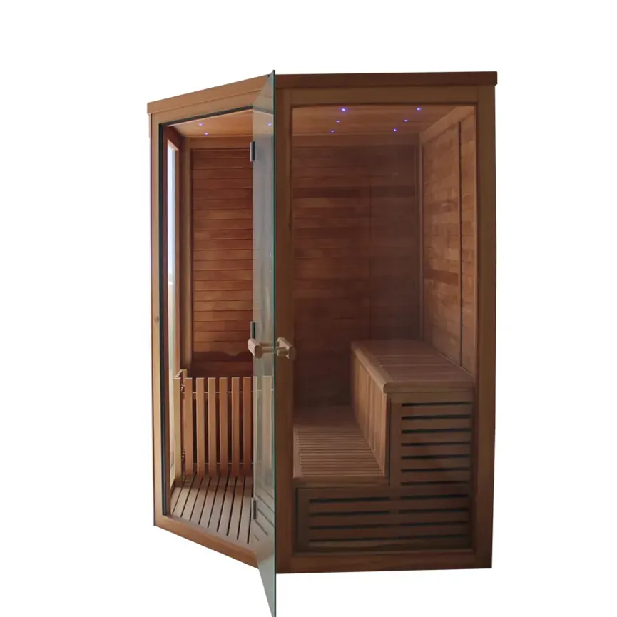Luxusauna für 2-6 Personen nasses Dampfbad mit Saunazubehör
