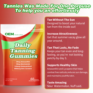 Gomitas Bronceadoras Diarias de Marca Privada OEM con Astaxantina, Licopeno, Citrato de Zinc y Vitamina D3 que Promueven una Piel Saludable - Product Image 2