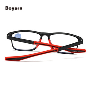 Venta al por mayor de alta calidad Delgado PC marco de plástico gafas de lectura diseño personalizado Anti luz azul protección ocular Unisex buen precio - Product Image 3