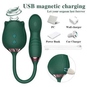 2 en 1 Clitoris Sucker Dildo Vibrators pour femmes Puissant stimulateur de clitoris Jouets sexuels Rose Vibrador Toy Sex Toys - Product Image 3