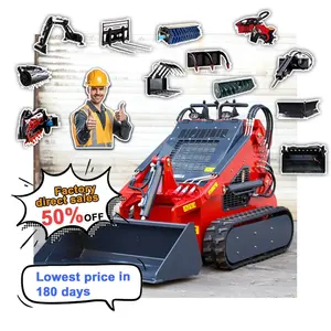 Chinese Mini Skid Steer Loader 380kg Hot Sale Skid Steer Loader With Trencher For Farm Use