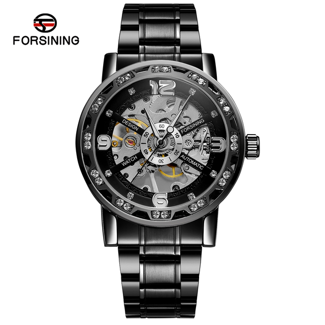 New Design Forsining Luxury Mechanical Men Skeleton Wrist Watch