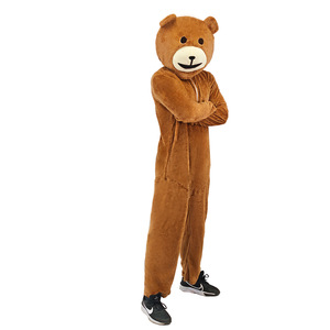 Costume de mascotte ours en peluche pour adulte, unisexe, intégral, avec étiquette et marqueurs pour événements et promotions - Product Image 4