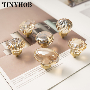 Champagne/Oval Shape Thiết Kế Knobs Brass + Tinh Thể Nhân Tạo Kéo Drawer Knobs Nội Xử Lý Đồ Nội Thất Phần Cứng TR001 - Product Image 4