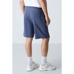 Pantalones Cortos Básicos para Hombre de Algodón Grueso y Suave con Textura, Ajuste Estándar - 81275 - Color Petrol - Product Image 5