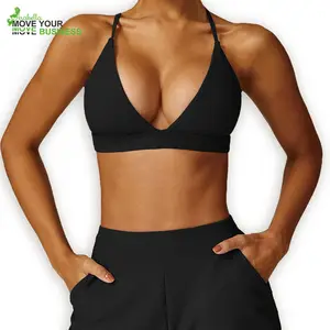 Arabella 2024 Custom LOGO 4 Way Stretch comfort Quick dry fitness yoga sexy adjustable sports rib bra