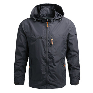 Chaqueta cortavientos de acampada personalizada para hombre, chaqueta impermeable para caza y exteriores, disponible - Product Image 4