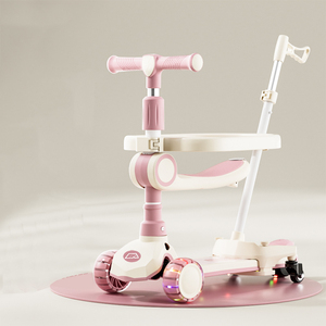 Trottinettes multifonctions 6 en 1 pour enfants avec guidon réglable et siège amovible, pour garçons et filles, pour l'extérieur - Product Image 1