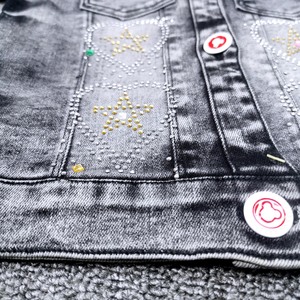 Set di <span class=keywords><strong>abbigliamento</strong></span> Boutique per ragazze di Design professionale estate 2022 vestito di jeans per ragazze - Product Image 4