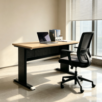 Table de bureau moderne de luxe avec plateau MFC, bureau de conférence, table de réception exécutive pour la maison, ensemble de mobilier commercial