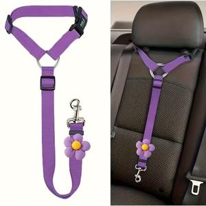 Penjualan Panas Sabuk Pengaman Mobil untuk Anjing Peliharaan Berkualitas Tinggi Universal dari Nilon dengan Motif Bunga - Product Image 6