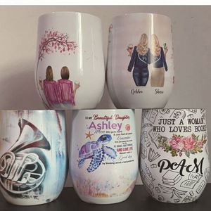 Personalized 12oz Stainless Steel Insulated Powder Coated Egg Shape Cup Promotional Gift <b>Coffee</b> Mug Custom Wine Tumbler with Lid - Product Image 6