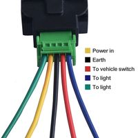 Interruptor marino de doble botón pulsador LED azul y verde de 12V con kit de cableado para barra de luz y luz de conducción, para foco de coche Tundra