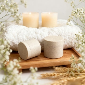 Tùy Chỉnh Phân Hủy Sinh Học 50Ml 100Ml 250Ml 500Ml Mỹ Phẩm <span class=keywords><strong>Container</strong></span> Rơm Lúa Mì Nhựa Pet Kem Jar Cơ Thể Chà <span class=keywords><strong>Container</strong></span> - Product Image 3