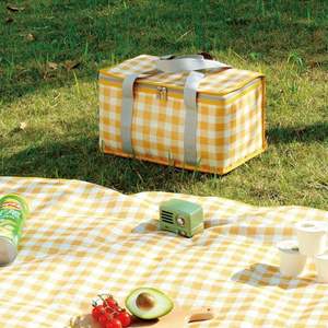 Sac isotherme en tissu non tissé résistant et tendance avec matériau épaissi pour le stockage des aliments en camping - Product Image 5