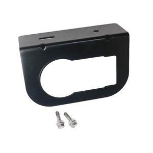 Trailer 4 Pin And 7 Pin Socket Mounting <b>Bracket</b> Steel <b>Black</b> For American Style Cargo Carrier - Product Image 1