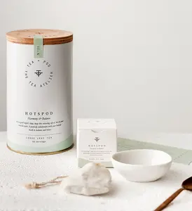 กล่องบรรจุภัณฑ์ชาทรงกระบอกหรูหราแบบกำหนดเอง เกรดอาหาร กล่องของขวัญชาทรงกระบอก ทำจากกระดาษ พร้อมฝาไม้ - Product Image 2