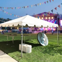 Carpa de Aluminio para Todas las Estaciones de Alta Demanda, 10x10 Pies, Techo de PVC Impermeable de Alta Resistencia, Refugio para Campamentos y Reuniones al Aire Libre