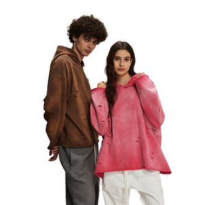 450gsm कपास-पॉलिएस्टर मिश्रण से बनी अनियमित और फ्रेयाडहुडी 450gsm-पॉलिएस्टर मिश्रण टेरी कपड़े पुरुषों और महिलाओं दोनों के लिए उपयुक्त - Product Image 2