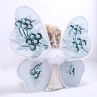 Ailes de fée scintillantes de couleur violette pour enfants Ailes de papillon scintillantes pour tout-petits et filles Ailes de princesse en dentelle scintillante