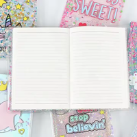 Vente en gros personnalisé Olied Paillettes Glitterl Life Stuff Cahier liquide pour étudiants