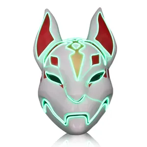 Máscara <span class=keywords><strong>de</strong></span> Zorro <span class=keywords><strong>de</strong></span> Plástico con LED RGB Luminoso para Fiesta <span class=keywords><strong>de</strong></span> Halloween, Actuación <span class=keywords><strong>de</strong></span> Baile, Talla Adulto - Product Image 1