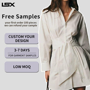 Vestido Camisero de Manga Larga para Mujer, Estilo Casual Vintage, Cintura Ajustada, Nuevo Estilo de Primavera - Product Image 1