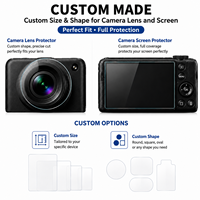 Film de protection pour objectif d'appareil photo hybride et écran, avec surface transparente HD, anti-rayures, toucher lisse