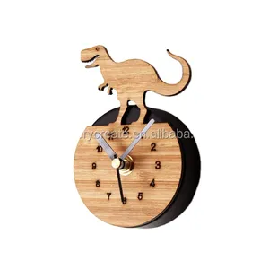 דינוזאור בעלי החיים מקרר מגנטים שעון מעורר עץ שעון מגנטי