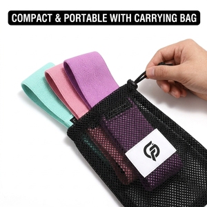 Bandes de résistance pour les fessiers, lot de 3 boucles de fitness en tissu tissé avec confort pour la peau, idéales pour les squats - Product Image 3