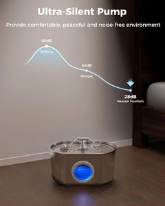 <span class=keywords><strong>Fontaine</strong></span> à <span class=keywords><strong>eau</strong></span> pour chat ovale d'intérieur 22L/74oz, distributeur d'<span class=keywords><strong>eau</strong></span> automatique avec fenêtre de niveau d'<span class=keywords><strong>eau</strong></span> et 1 filtre - Product Image 4