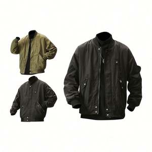 Vestes d'hiver pour hommes en polyester noir de haute qualité, design tendance, vente en gros, personnalisables - Product Image 4