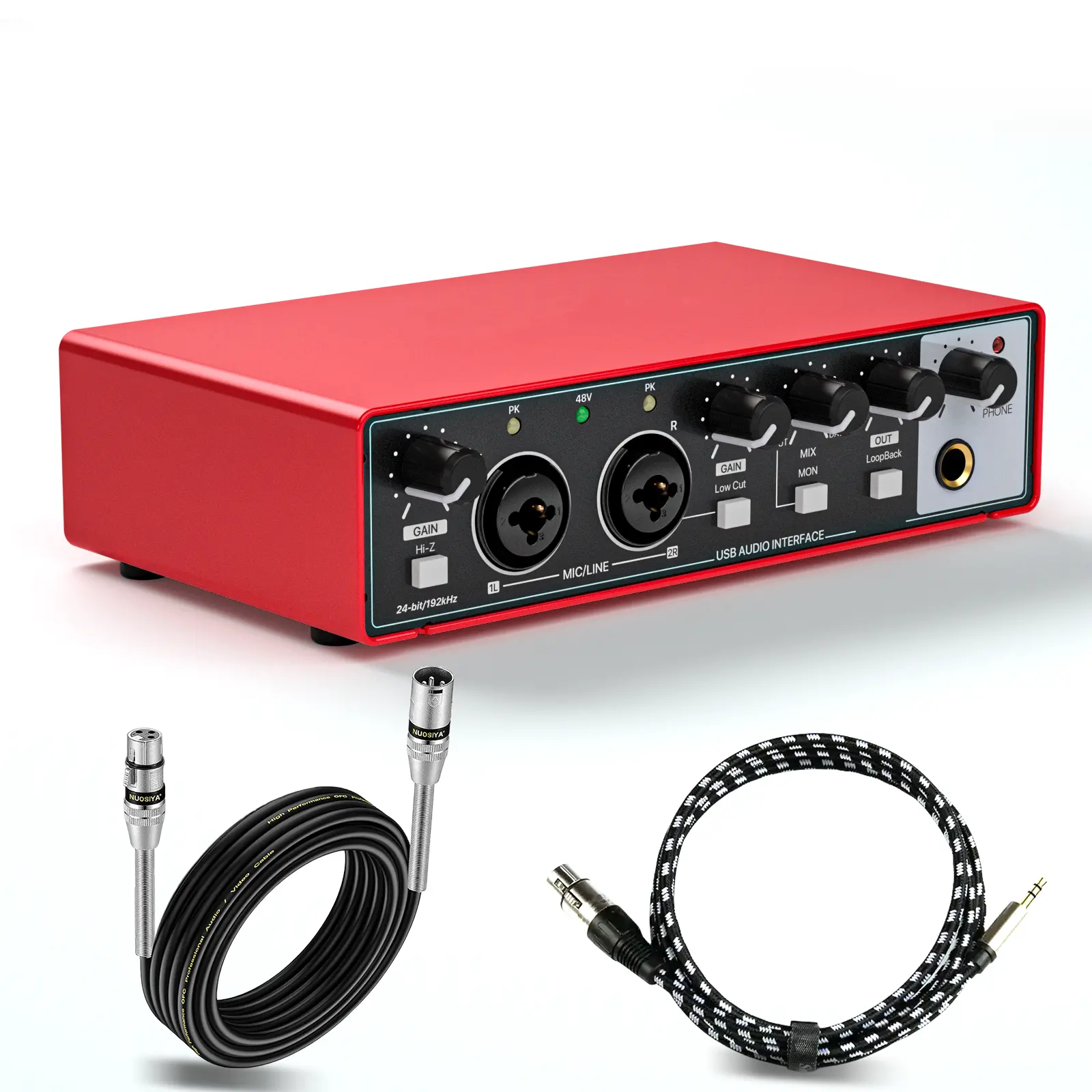 Groothandel Kerst Cadeau Set Usb Audio Interface Opname Digitale Pc Live Studio Audio Geluidskaart Voor Kerstcadeaus