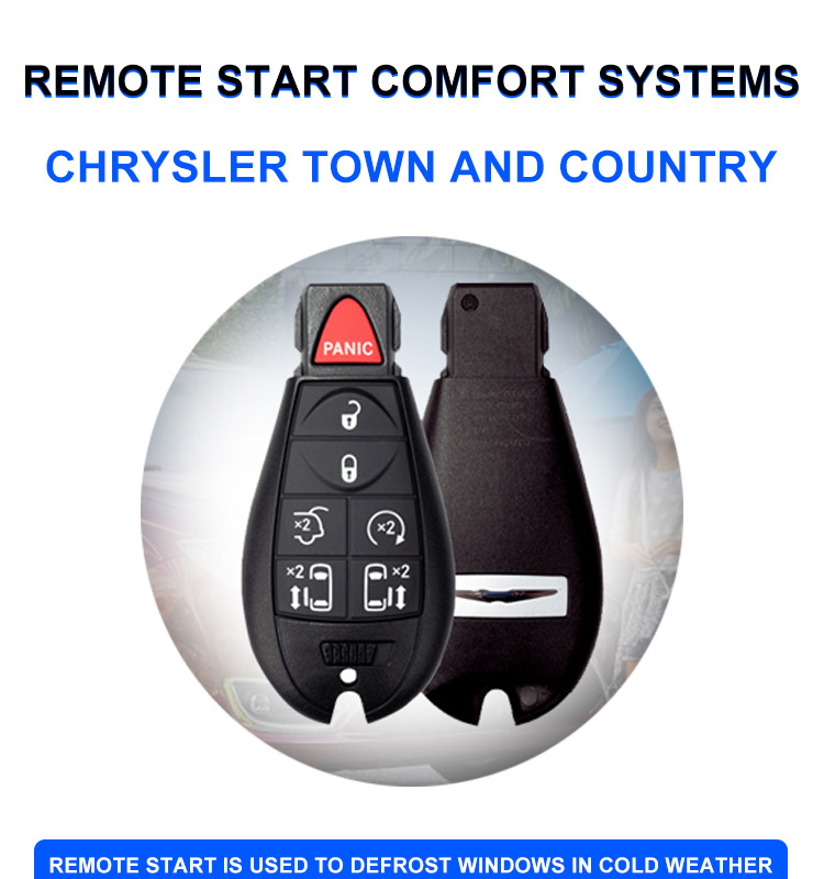 Wearproof Universal Smart Car Key Fob For Chrysler Pacifica And Voyager