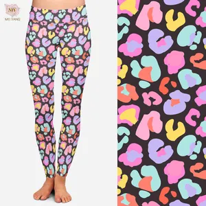 2023 Leggings colorati con stampa leopardata a vita alta burrosa soft Yoga Workout Gym Leggings con stampa digitale