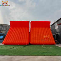 Barrière insonorisée gonflable en PVC bleu durable, imperméable, pour chantier extérieur, contrôle du bruit, sports et divertissements