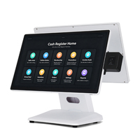 Caja Registradora Comercial con Pantalla para Clientes N95 N97, Dispositivo POS con WiFi 6, Windows 11, Sin Ventilador, 15.6 Pulgadas, Certificación CE FCC, Sistema POS con NFC