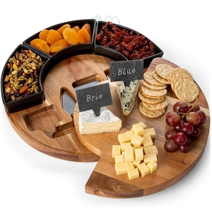 Juego de tabla de queso de bambú de buena calidad Tabla de cortar original Tabla de cortar de madera impermeable - Product Image 1