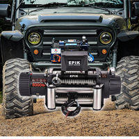 Treuil électrique 12 volts avec câble en acier pour UTV ATV Remorque Télécommande portable sans fil pour grues et utilisation automatique