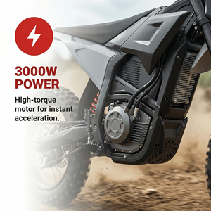 Bicicleta Eléctrica Todoterreno de 3000W con Frenos Hidráulicos, 60V 20Ah, 3 Velocidades, Suspensión Delantera, Amortiguación Trasera, Neumáticos Gruesos de 14'', Bicicleta de Montaña Rápida para Adultos - Product Image 5