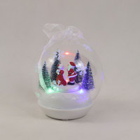 Petite boule de décoration de Noël personnalisée Ornement en verre lumineux en verre bon marché Boules de Noël Ornements