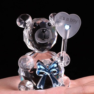 Adorabili Bomboniere in Cristallo per Baby Shower, Orsetto in Vetro '<span class=keywords><strong>È</strong></span> un Maschio' - Product Image 5