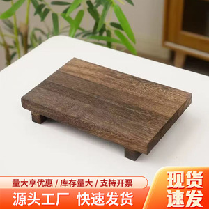 Bandeja decorativa de madera para baño, base para exhibir artículos de aseo, bandeja de almacenamiento para llaves y artículos diversos en la entrada de la sala de estar - Product Image 5