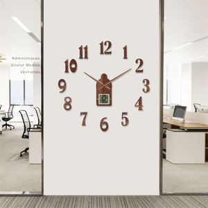 Modern <strong>DIY</strong> Digital Wall <strong>Clock</strong> Simple LED Quartz Wall Mount for Bedroom/Living Room Mute Watch - Product Image 5